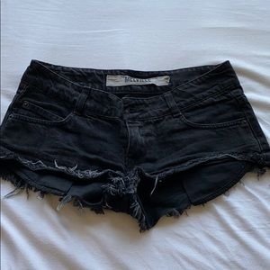brandy melville black jeans shorts sz S